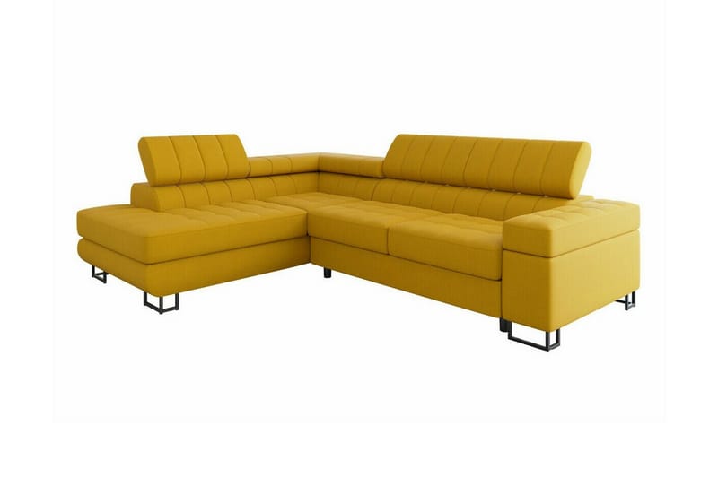 Kintore 3-sits Hörnbäddsoffa Gul - Möbler - Vardagsrum - Bäddsoffor - Hörnbäddsoffa