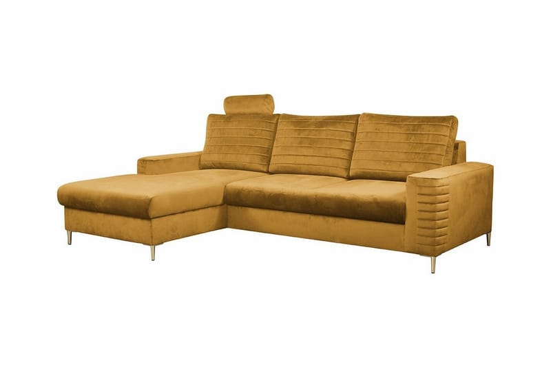 Kintore 3-sits Hörnbäddsoffa Gul - Möbler - Vardagsrum - Bäddsoffor - Hörnbäddsoffa