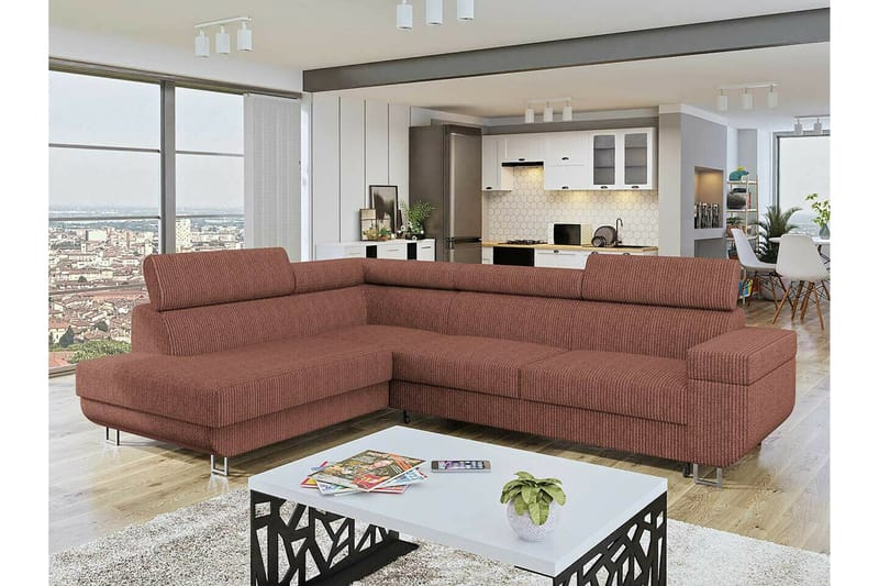 Kintore 3-sits Hörnbäddsoffa Light brown - Möbler - Vardagsrum - Bäddsoffor