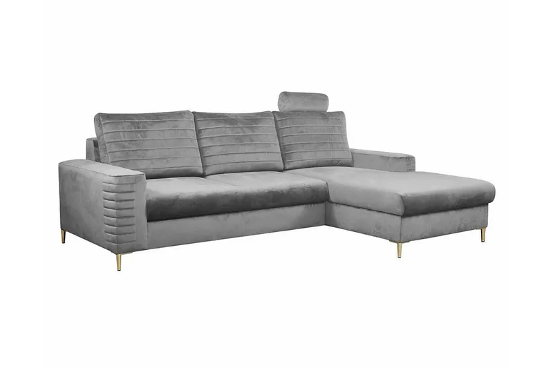 Kintore 3-sits Hörnbäddsoffa Light grey/Dark grey - Möbler - Vardagsrum - Bäddsoffor
