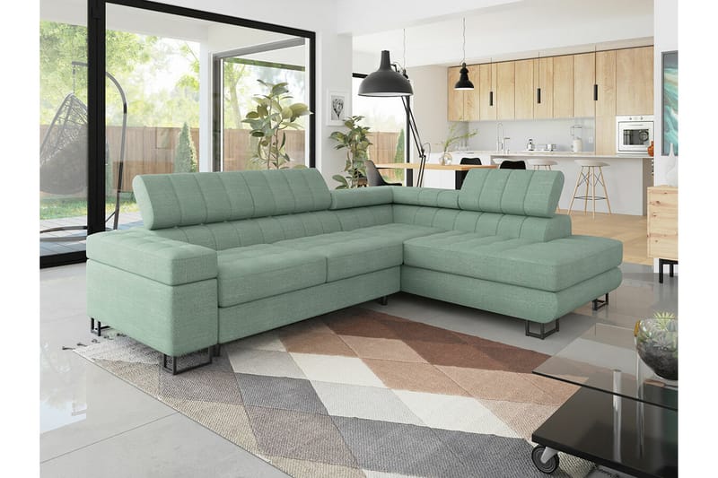 Kintore 3-sits Hörnbäddsoffa Ljusgrön - Möbler - Vardagsrum - Bäddsoffor