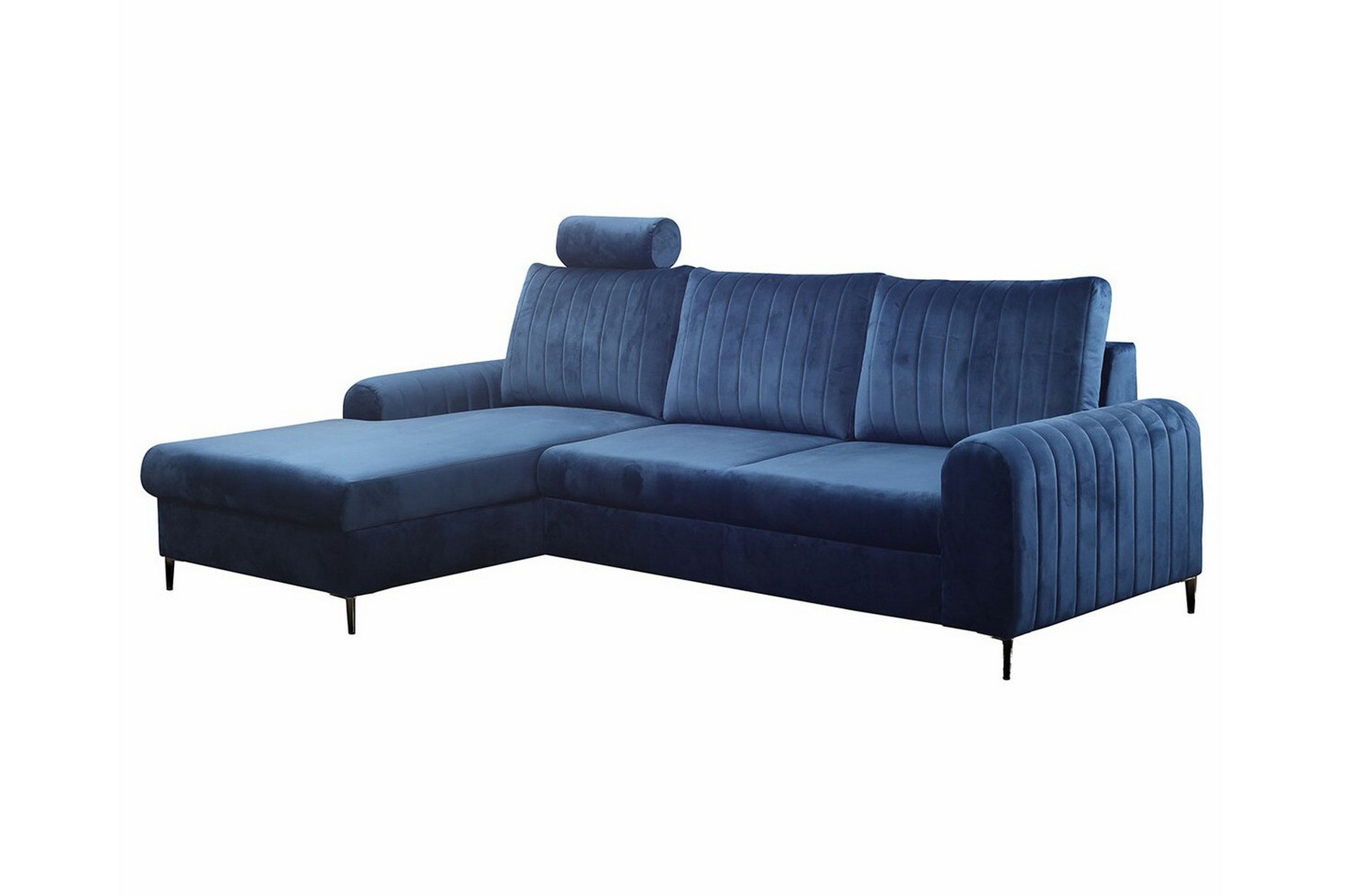 kintore 3-sits hörnbäddsoffa mörkblå -