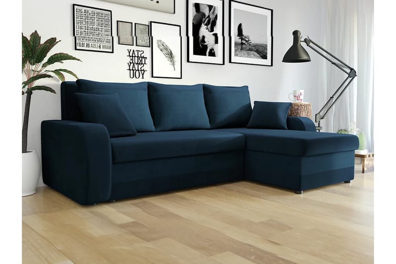 Kintore 3-sits Hörnbäddsoffa Mörkblå - Möbler - Vardagsrum - Bäddsoffor