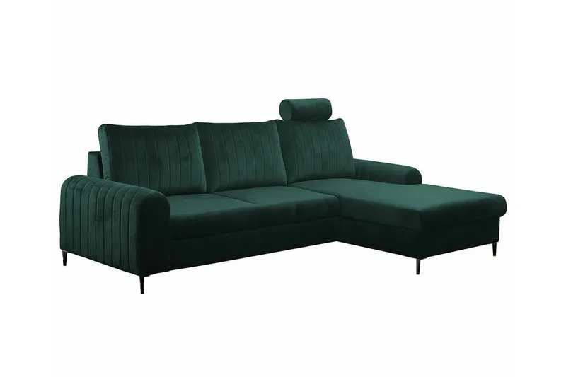 Kintore 3-sits Hörnbäddsoffa NO_BRAND Dark green - Möbler - Vardagsrum - Bäddsoffor