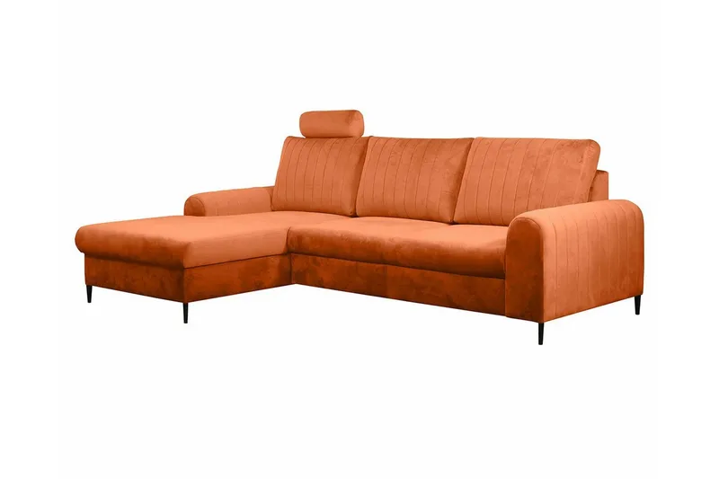 Kintore 3-sits Hörnbäddsoffa NO_BRAND Orange - Möbler - Vardagsrum - Bäddsoffor - Hörnbäddsoffa
