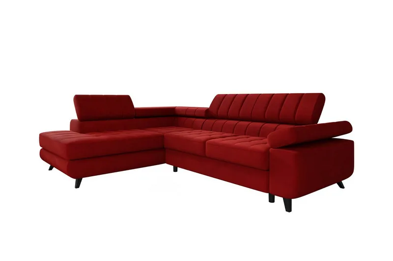 Kintore 3-sits Hörnbäddsoffa NO_BRAND Red