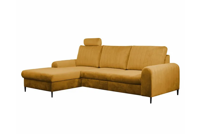 Kintore 3-sits Hörnbäddsoffa NO_BRAND Yellow - Möbler - Vardagsrum - Bäddsoffor - Hörnbäddsoffa