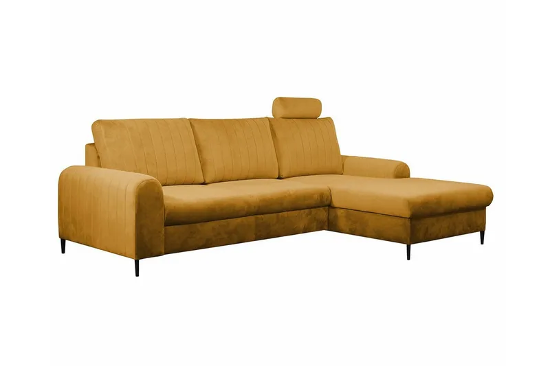 Kintore 3-sits Hörnbäddsoffa NO_BRAND Yellow - Möbler - Vardagsrum - Bäddsoffor - Hörnbäddsoffa
