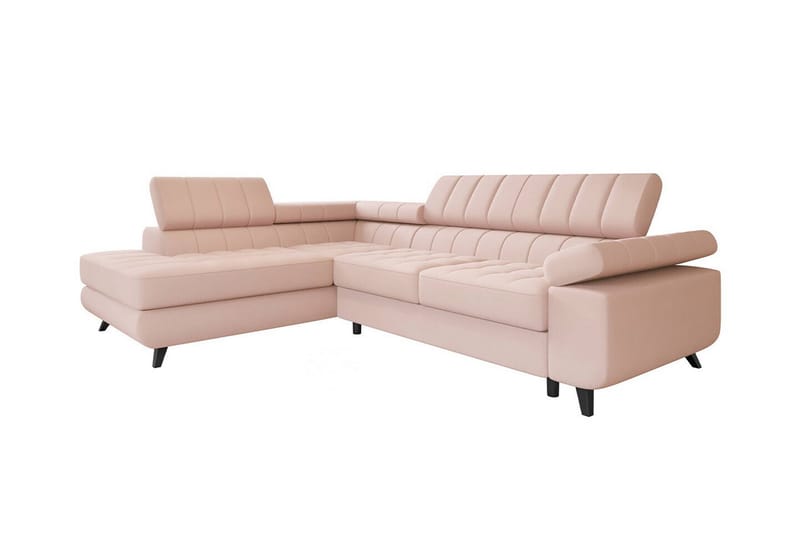 Kintore 3-sits Hörnbäddsoffa Rosa - Möbler - Vardagsrum - Bäddsoffor - Hörnbäddsoffa