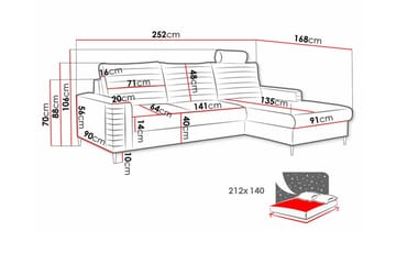 Kintore 3-sits Hörnbäddsoffa - Möbler - Vardagsrum - Bäddsoffor
