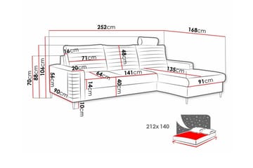 Kintore 3-sits Hörnbäddsoffa - Möbler - Vardagsrum - Bäddsoffor