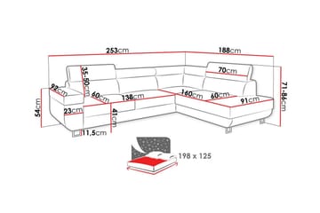 Kintore 3-sits Hörnbäddsoffa - Möbler - Vardagsrum - Bäddsoffor