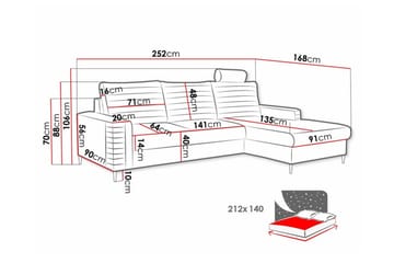 Kintore 3-sits Hörnbäddsoffa - Möbler - Vardagsrum - Bäddsoffor