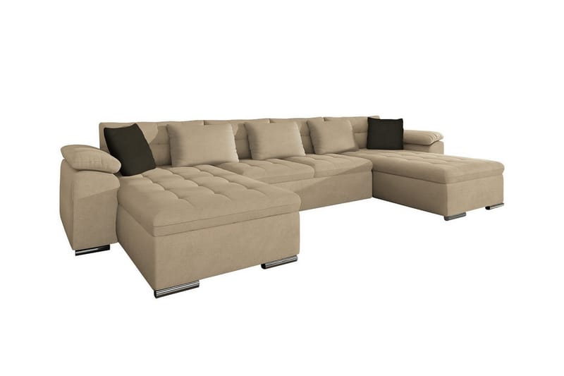 Kintore 4-sits Hörnbäddsoffa Beige - Möbler - Vardagsrum - Bäddsoffor - Hörnbäddsoffa