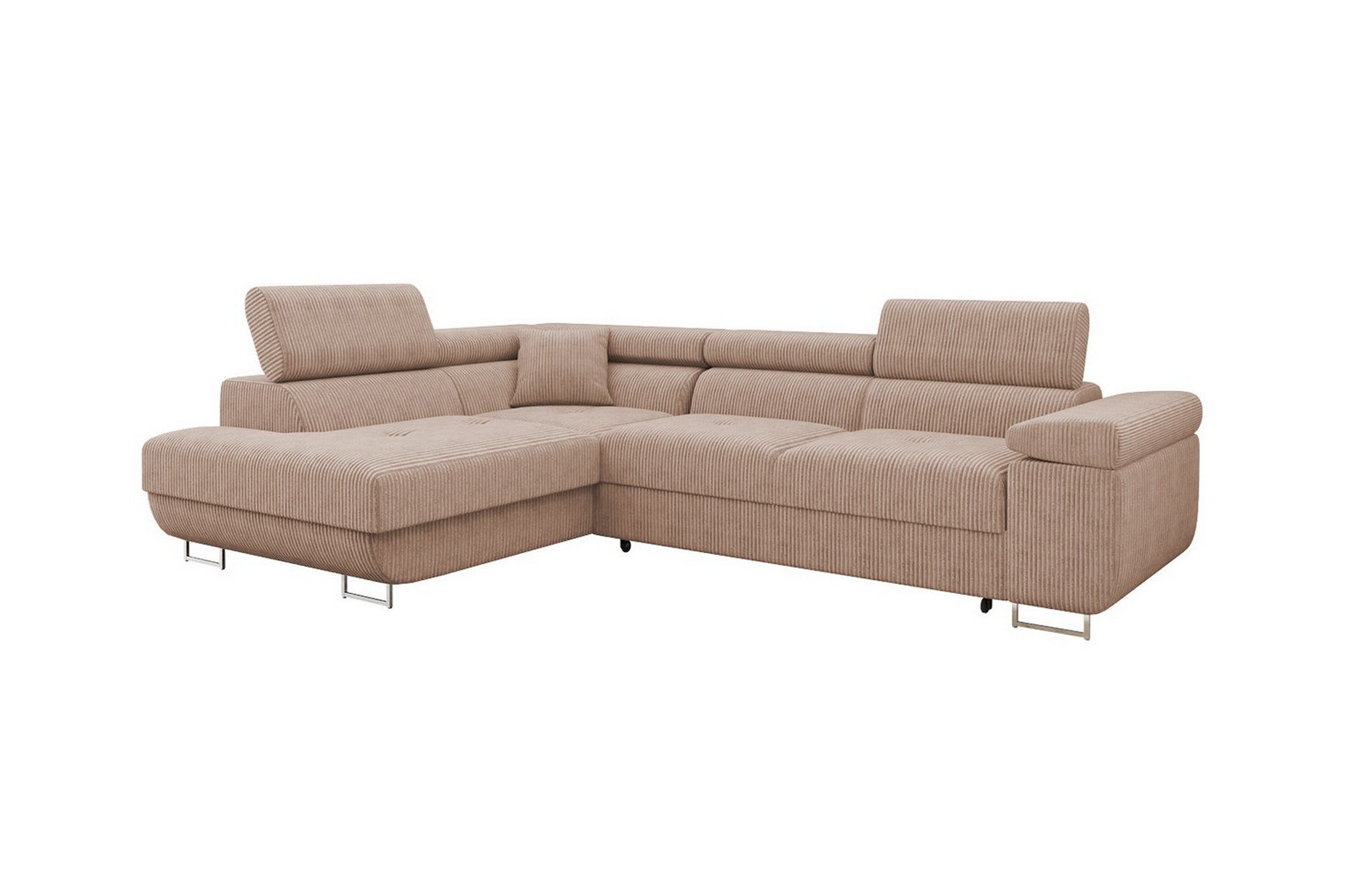 kintore 4-sits hörnbäddsoffa beige/rosa -