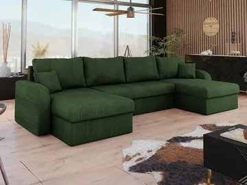 Kintore 4-sits Hörnbäddsoffa Black/Light grey - Möbler - Vardagsrum - Bäddsoffor - U bäddsoffa