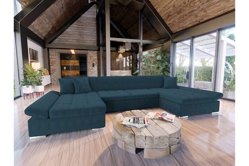 Kintore 4-sits Hörnbäddsoffa Dark blue - Möbler - Vardagsrum - Bäddsoffor - Hörnbäddsoffa