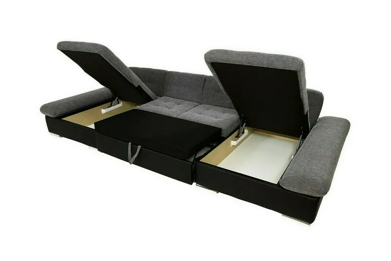 Kintore 4-sits Hörnbäddsoffa Grey - Möbler - Vardagsrum - Bäddsoffor - U bäddsoffa