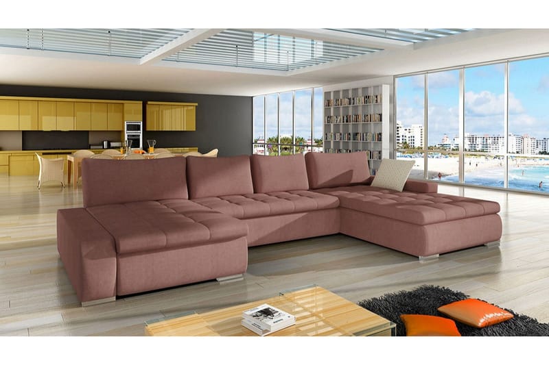 Kintore 4-sits Hörnbäddsoffa Ljusbrun - Möbler - Vardagsrum - Bäddsoffor - U bäddsoffa