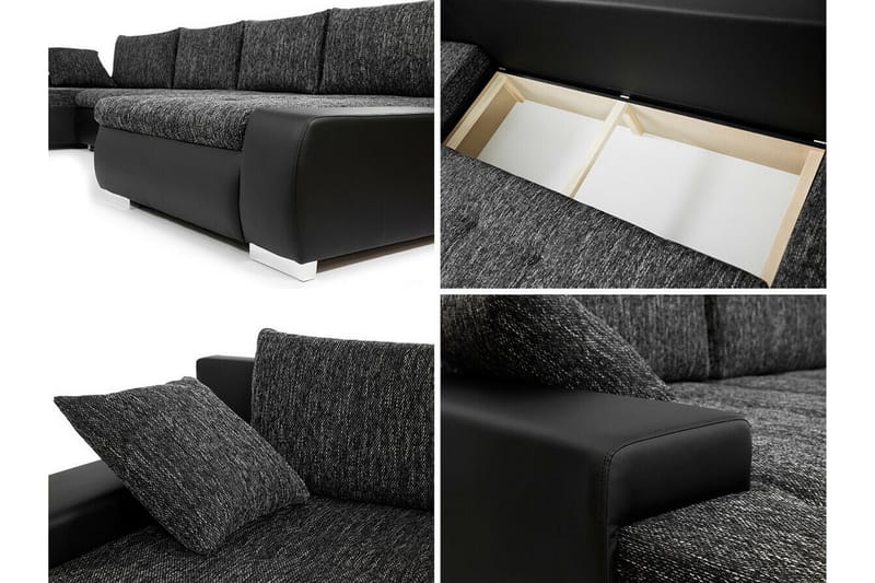 Kintore 4-sits Hörnbäddsoffa Ljusbrun - Hörnbäddsoffa - Bäddsoffor