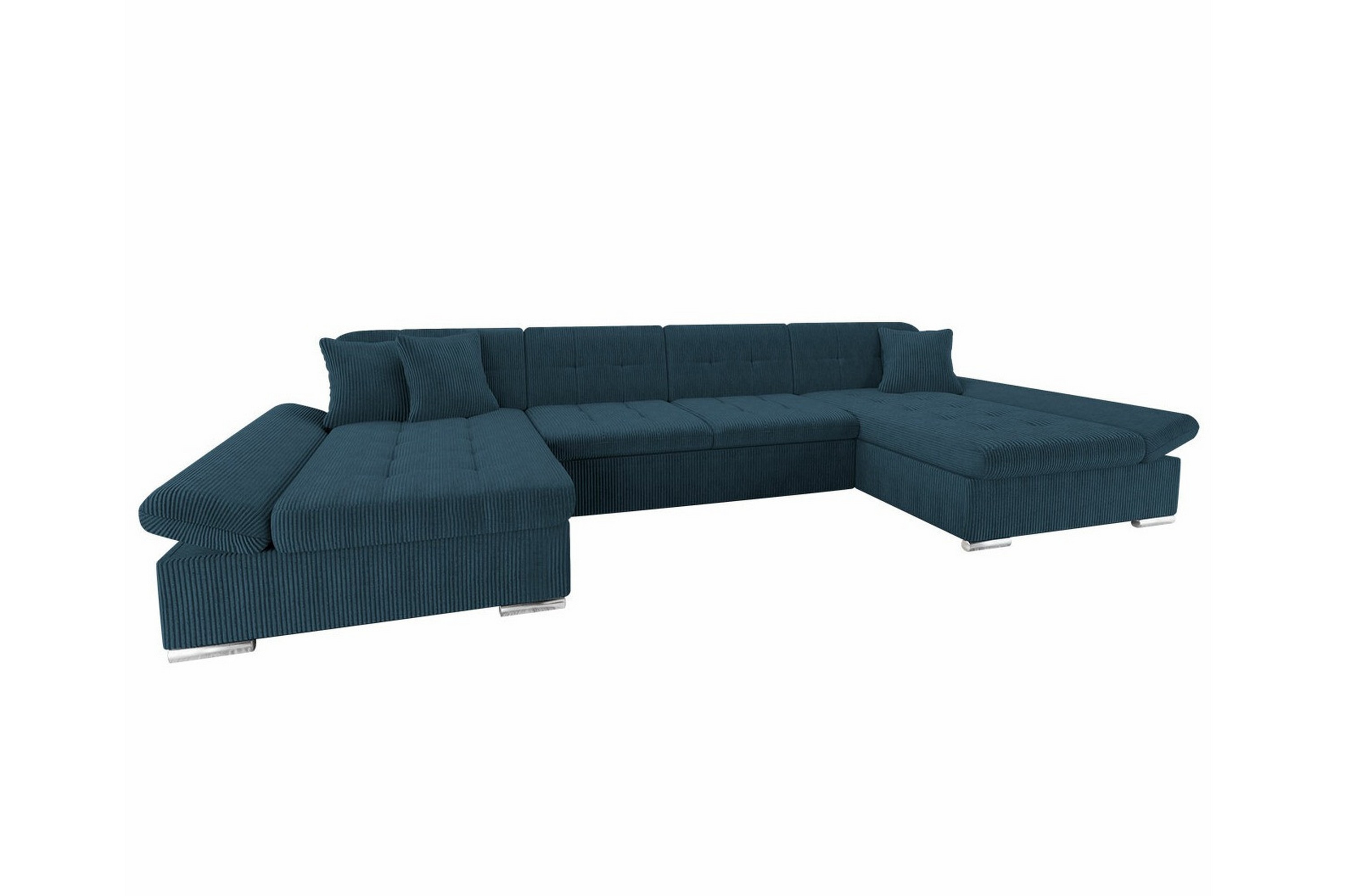 kintore 4-sits hörnbäddsoffa mörkblå -