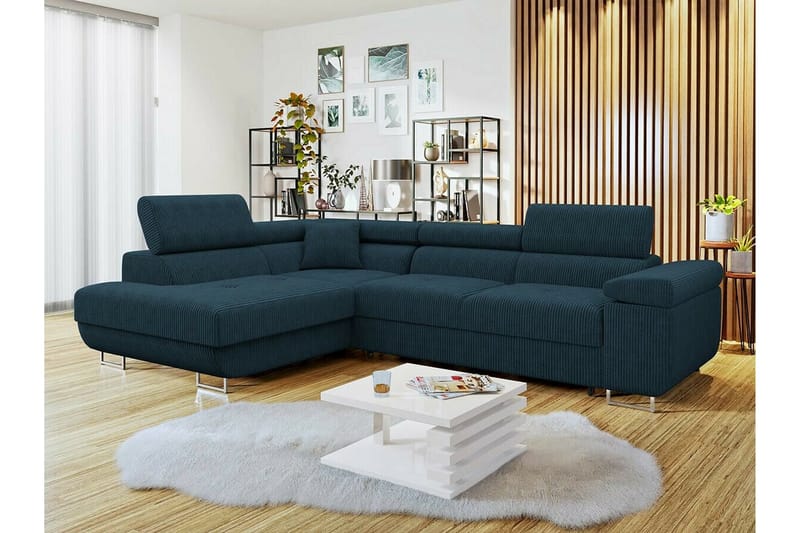 Kintore 4-sits Hörnbäddsoffa Mörkblå - Möbler - Vardagsrum - Bäddsoffor