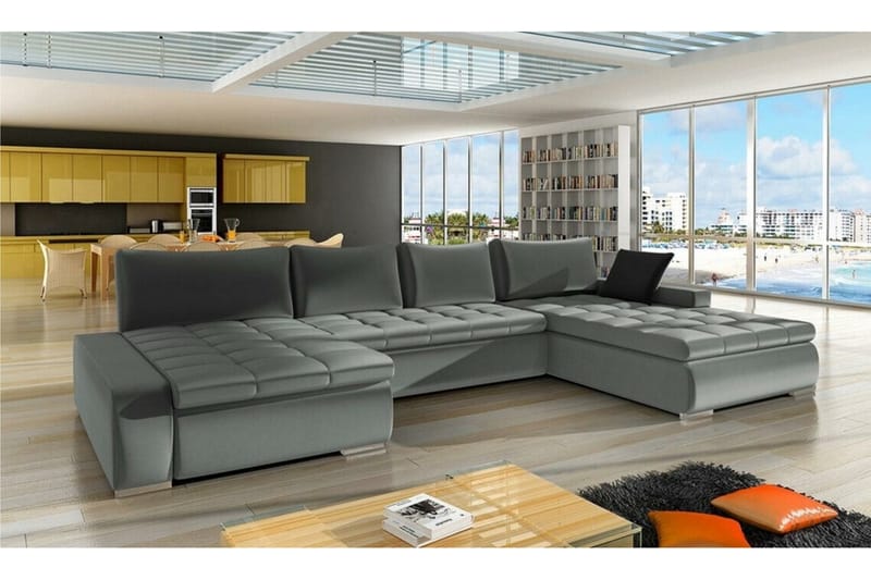 Kintore 4-sits Hörnbäddsoffa Mörkgrå - Möbler - Vardagsrum - Bäddsoffor - U bäddsoffa