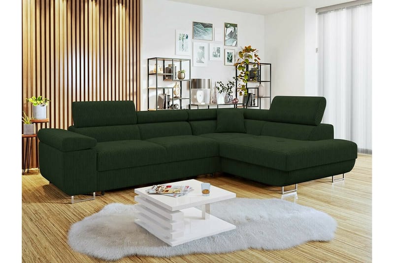 Kintore 4-sits Hörnbäddsoffa Mörkgrön - Möbler - Vardagsrum - Bäddsoffor