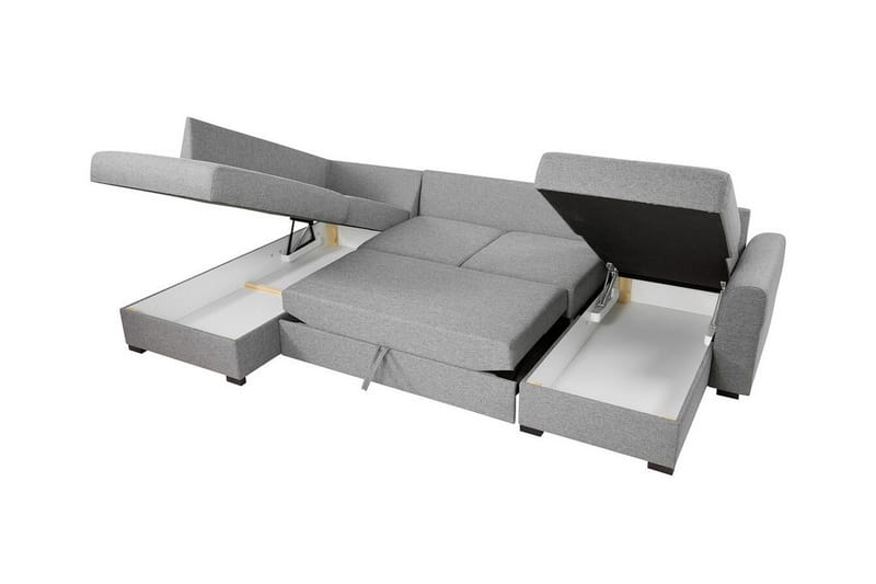 Kintore 4-sits Hörnbäddsoffa NO_BRAND White - Möbler - Vardagsrum - Bäddsoffor - U bäddsoffa