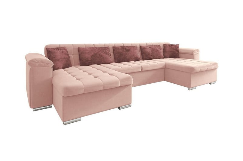 Kintore 4-sits Hörnbäddsoffa Rosa - Möbler - Vardagsrum - Bäddsoffor - Hörnbäddsoffa