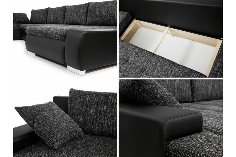 Kintore 4-sits Hörnbäddsoffa Vinröd - Möbler - Vardagsrum - Bäddsoffor - Hörnbäddsoffa