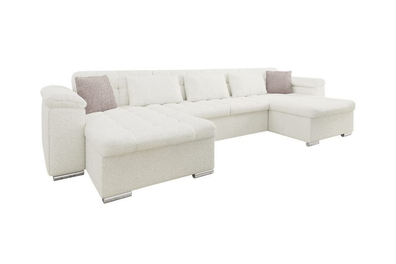 Kintore 4-sits Hörnbäddsoffa Vit - Möbler - Vardagsrum - Bäddsoffor - Hörnbäddsoffa