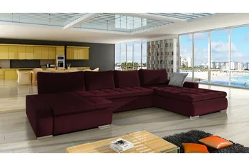 Kintore 4-sits Hörnbäddsoffa Wine red - Möbler - Vardagsrum - Bäddsoffor - U bäddsoffa