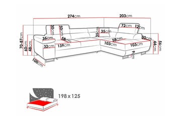 Kintore 4-sits Hörnbäddsoffa - Möbler - Vardagsrum - Bäddsoffor