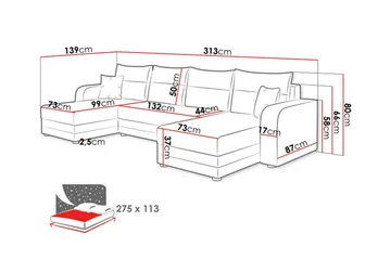 Kintore 4-sits Hörnbäddsoffa - Möbler - Vardagsrum - Bäddsoffor - U bäddsoffa