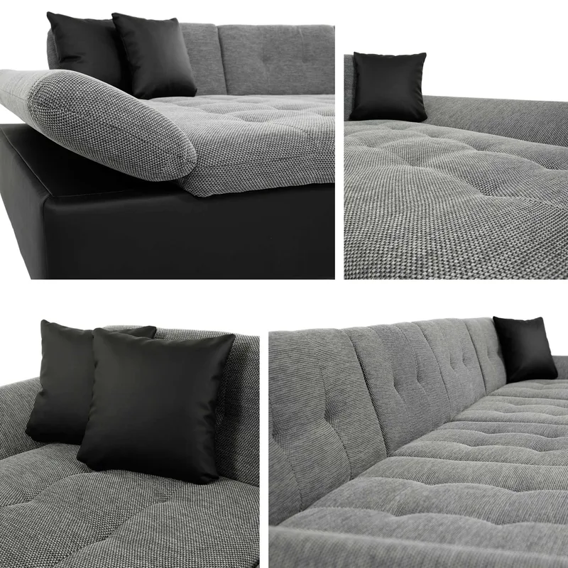 Kintore 5-sits Hörnbäddsoffa Dark grey - Möbler - Vardagsrum - Bäddsoffor - U bäddsoffa