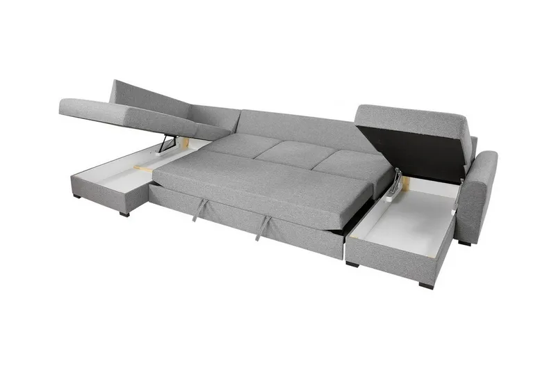 Kintore 6-sits Hörnbäddsoffa NO_BRAND White - Möbler - Vardagsrum - Bäddsoffor - Hörnbäddsoffa