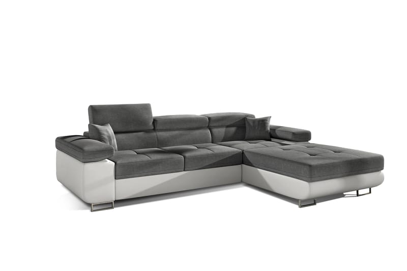 Klinka Bäddsoffa med Divan Höger - Grå/Vit - Möbler - Vardagsrum - Bäddsoffor - 4-sits bäddsoffa