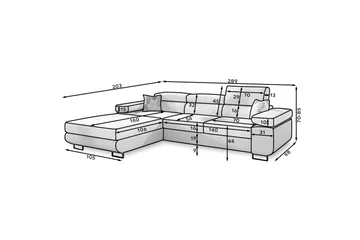 Klinka Bäddsoffa med Divan Vänster - Beige - Möbler - Vardagsrum - Bäddsoffor