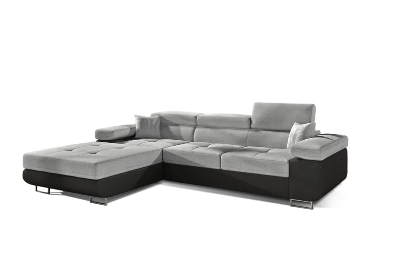 Klinka Bäddsoffa med Divan Vänster - Grå/Svart - Möbler - Vardagsrum - Bäddsoffor