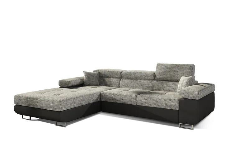 Klinka Bäddsoffa med Divan Vänster - Grå/Svart - Möbler - Vardagsrum - Bäddsoffor