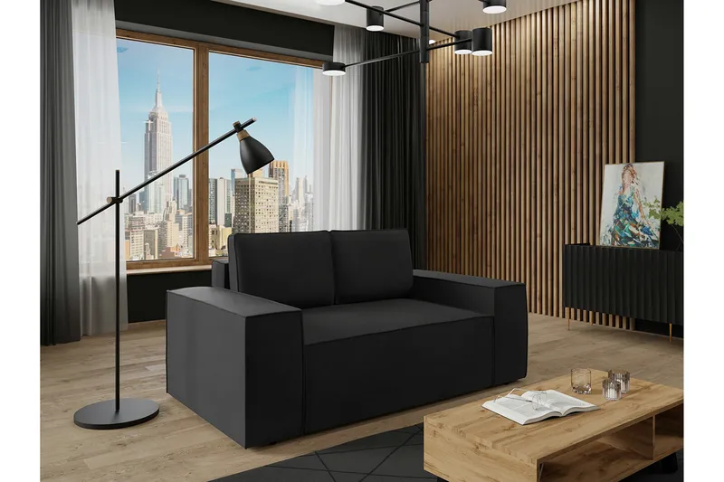 Knocklong 2-sits Bäddsoffa - Svart - Möbler - Vardagsrum - Bäddsoffor