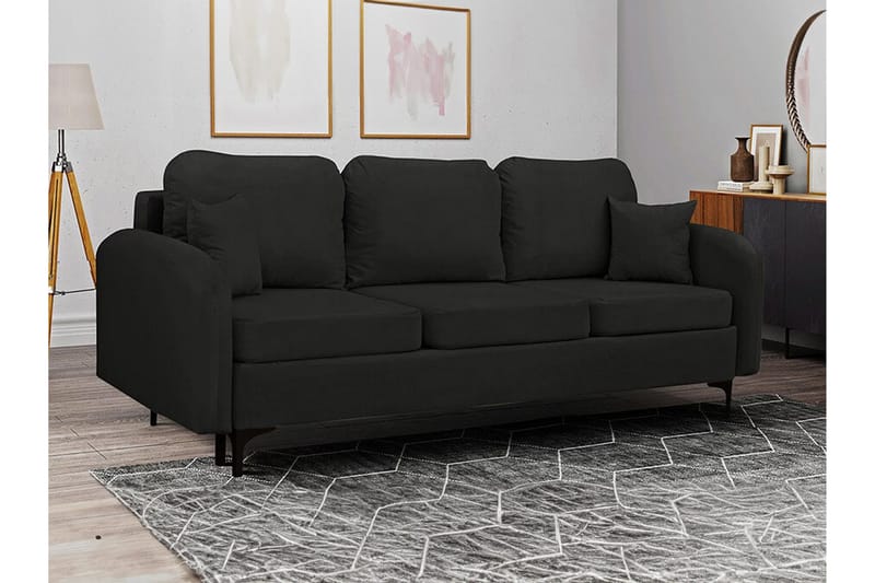 Knocklong 2-sits Bäddsoffa Svart - Möbler - Vardagsrum - Bäddsoffor
