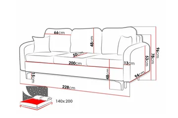 Knocklong 2-sits Bäddsoffa - Möbler - Vardagsrum - Bäddsoffor