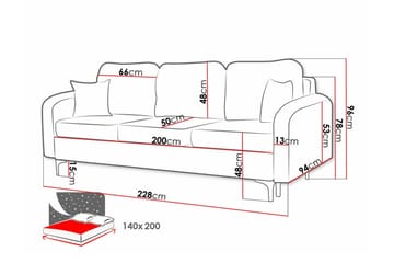 Knocklong 2-sits Bäddsoffa - Möbler - Vardagsrum - Bäddsoffor