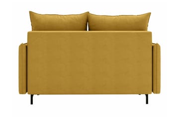 Knocklong 2-sits Längsbäddad Bäddsoffa 129x140 cm med Förvaring i Sammet - Blå - Möbler - Vardagsrum - Bäddsoffor