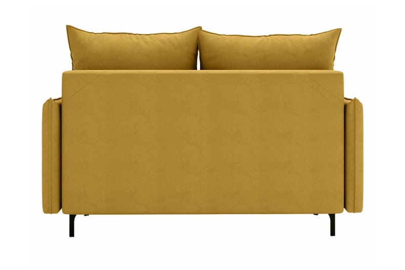 Knocklong 2-sits Längsbäddad Bäddsoffa 129x140 cm med Förvaring i Sammet - Blå - Möbler - Vardagsrum - Bäddsoffor