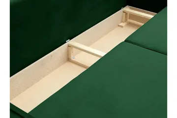 Knocklong 2-sits Längsbäddad Bäddsoffa 140x200 cm med Förvaring i Sammet - Grön - Möbler - Vardagsrum - Bäddsoffor