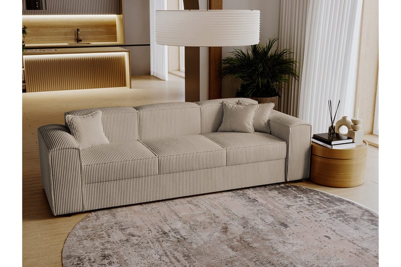 Knocklong 3-sits Bäddsoffa Beige/Ljusbeige - Möbler - Vardagsrum - Bäddsoffor