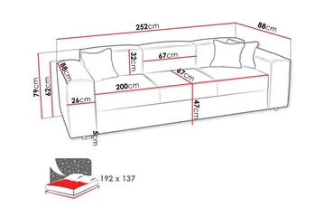 Knocklong 3-sits Bäddsoffa - Möbler - Vardagsrum - Bäddsoffor
